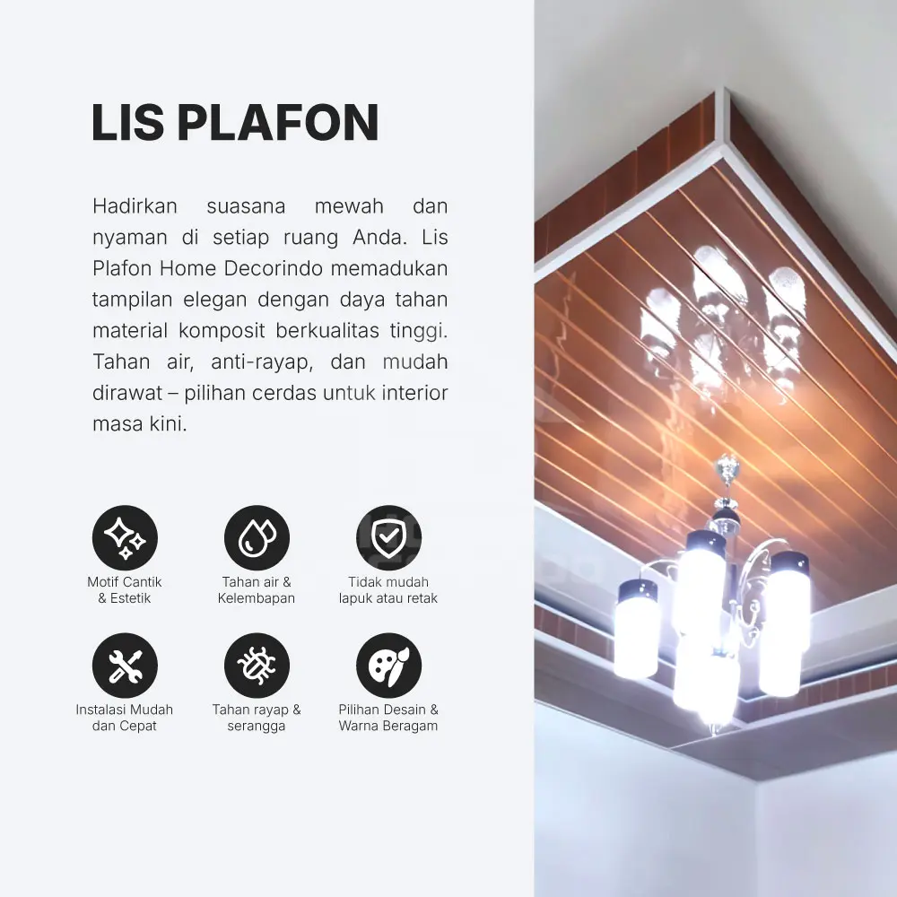 Lis Plafon Pvc LS-128-03 Home Decorindo Lis Plafon Pvc LS-128-03 Home Decorindo