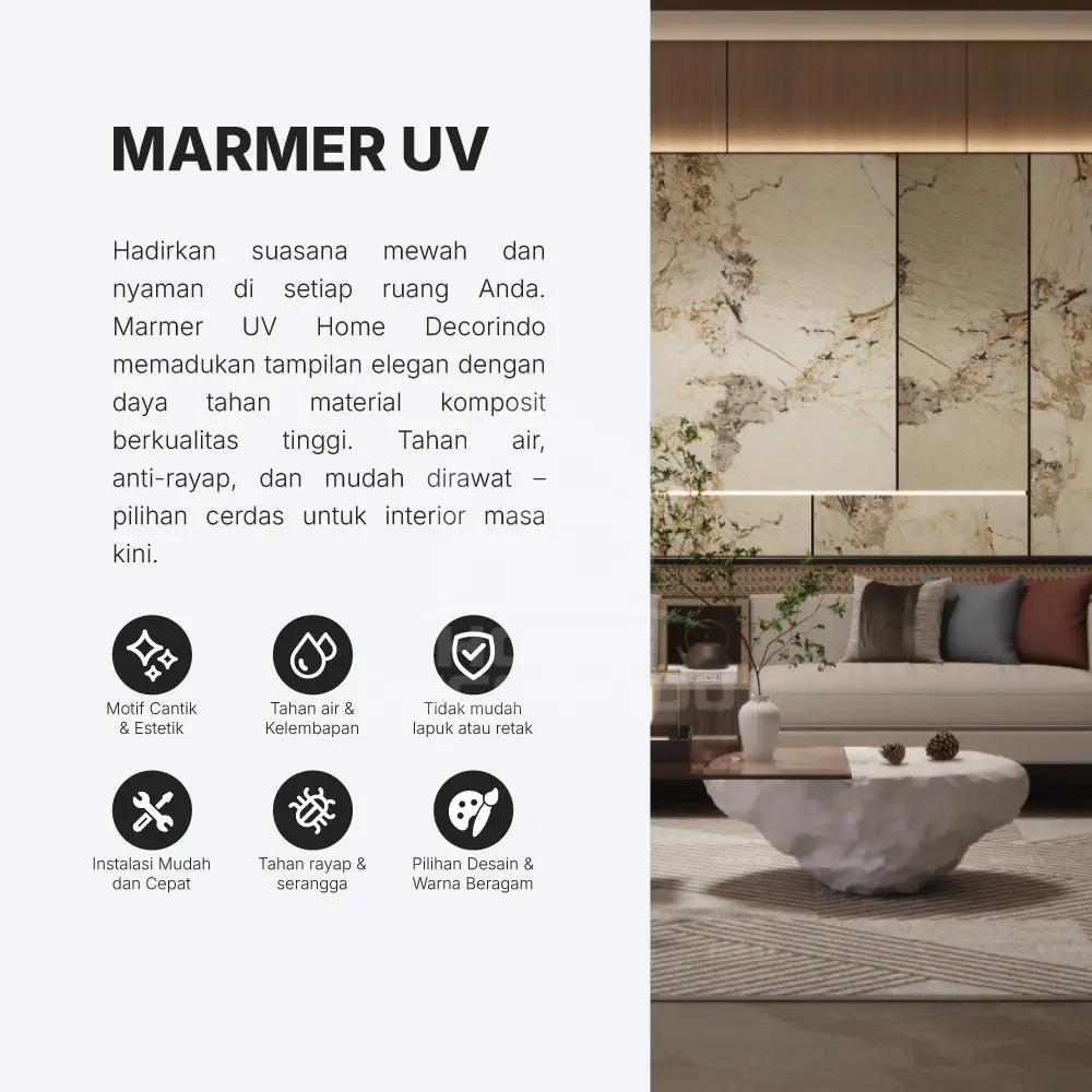 Marmer Uv Board GWB-008-GLOSSY Home Decorindo Marmer Uv Board GWB-008-GLOSSY Home Decorindo