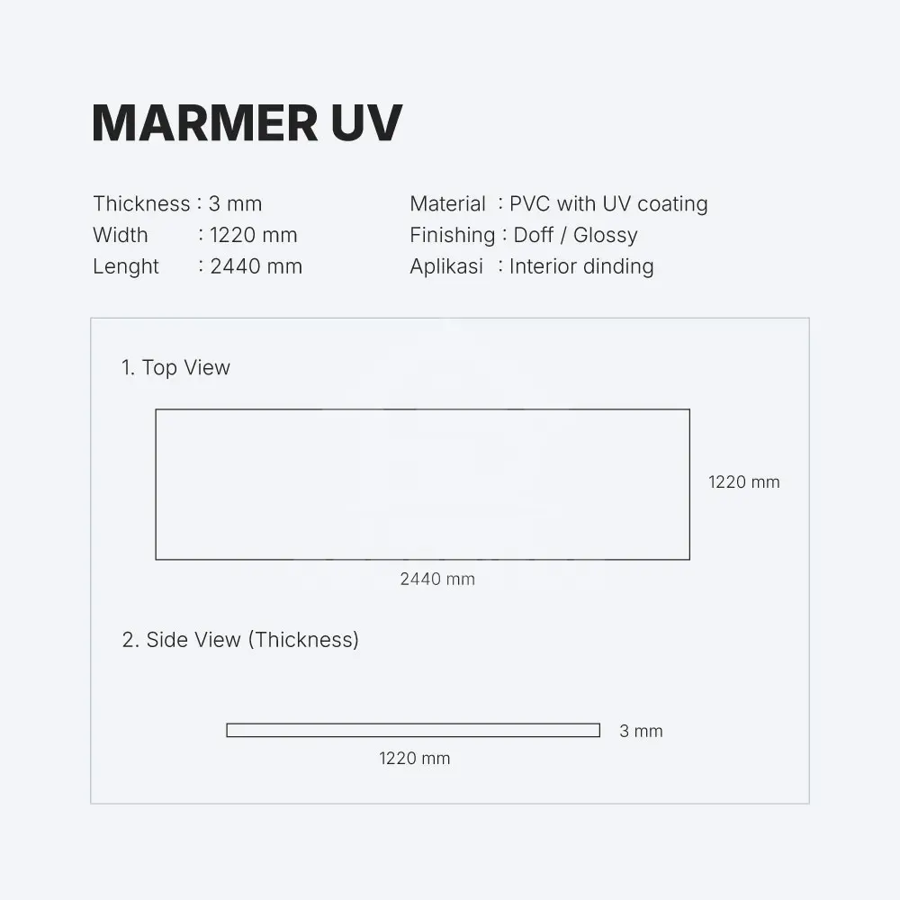 Marmer Uv Board GWB-014-GLOSSY Home Decorindo Marmer Uv Board GWB-014-GLOSSY Home Decorindo