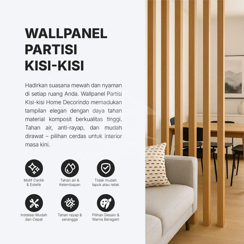 Partisi Kisi Kisi Hollow Pvc KS-02 Home Decorindo Partisi Kisi Kisi Hollow Pvc KS-02 Home Decorindo