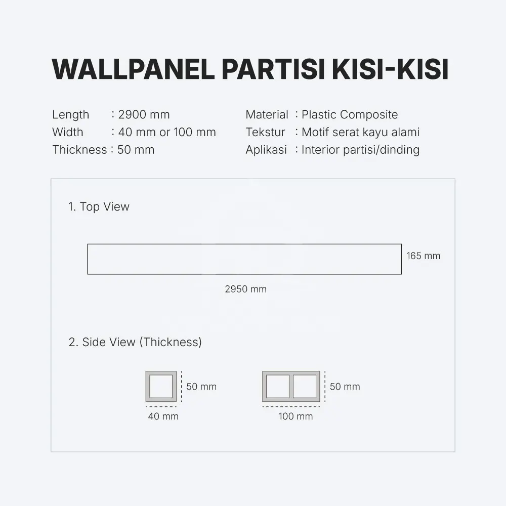 Partisi Kisi Kisi Hollow Pvc KS-121 Home Decorindo Partisi Kisi Kisi Hollow Pvc KS-121 Home Decorindo