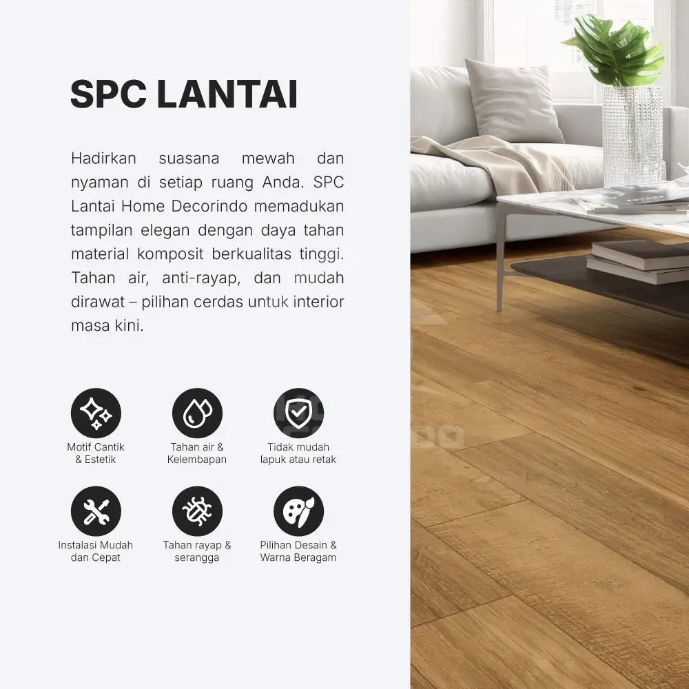 Spc Lantai Flooring GOLDEN-AMBER Home Decorindo Spc Lantai Flooring GOLDEN-AMBER Home Decorindo