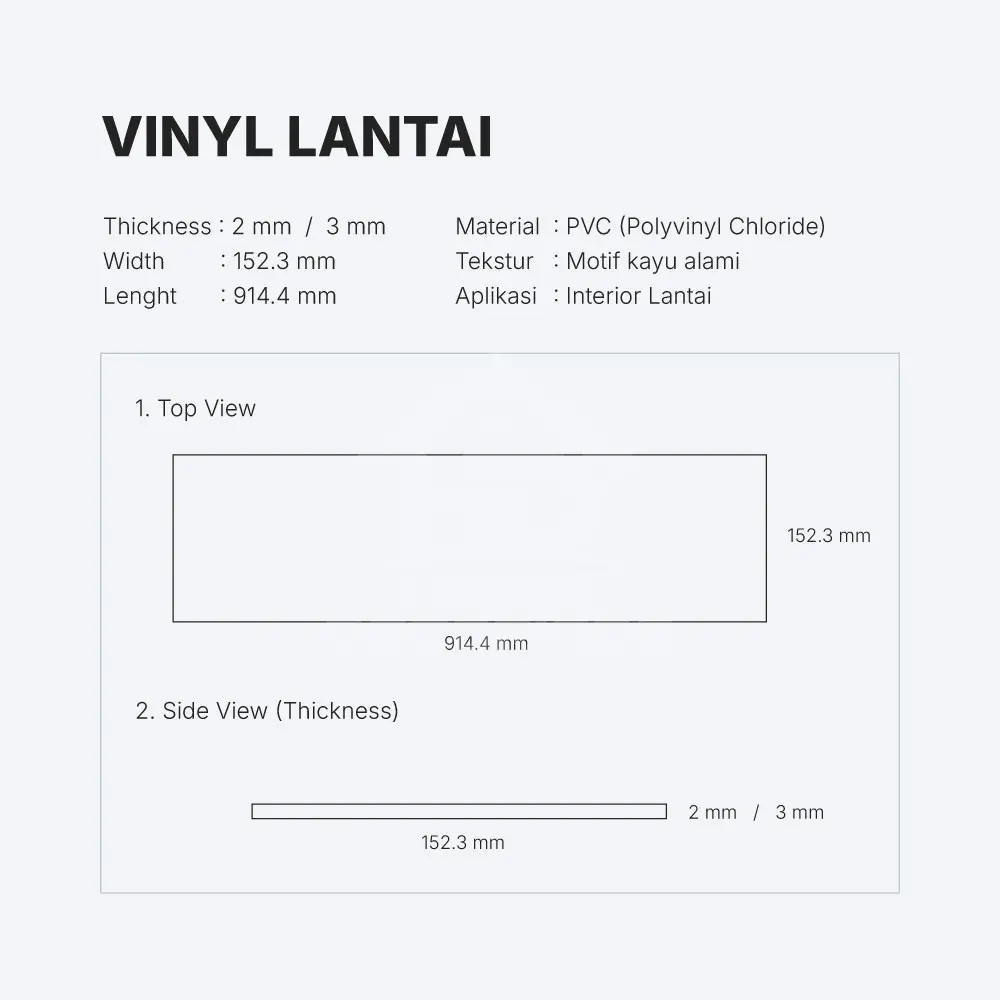 Vinyl Lantai Flooring BUTTERNUT-WOOD Home Decorindo Vinyl Lantai Flooring BUTTERNUT-WOOD Home Decorindo