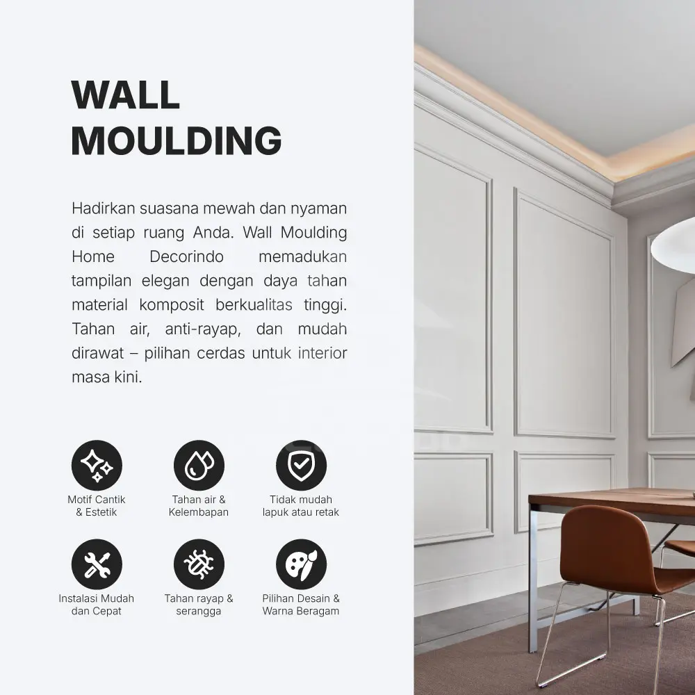 Wall Moulding MDK-2CM Home Decorindo Wall Moulding MDK-2CM Home Decorindo